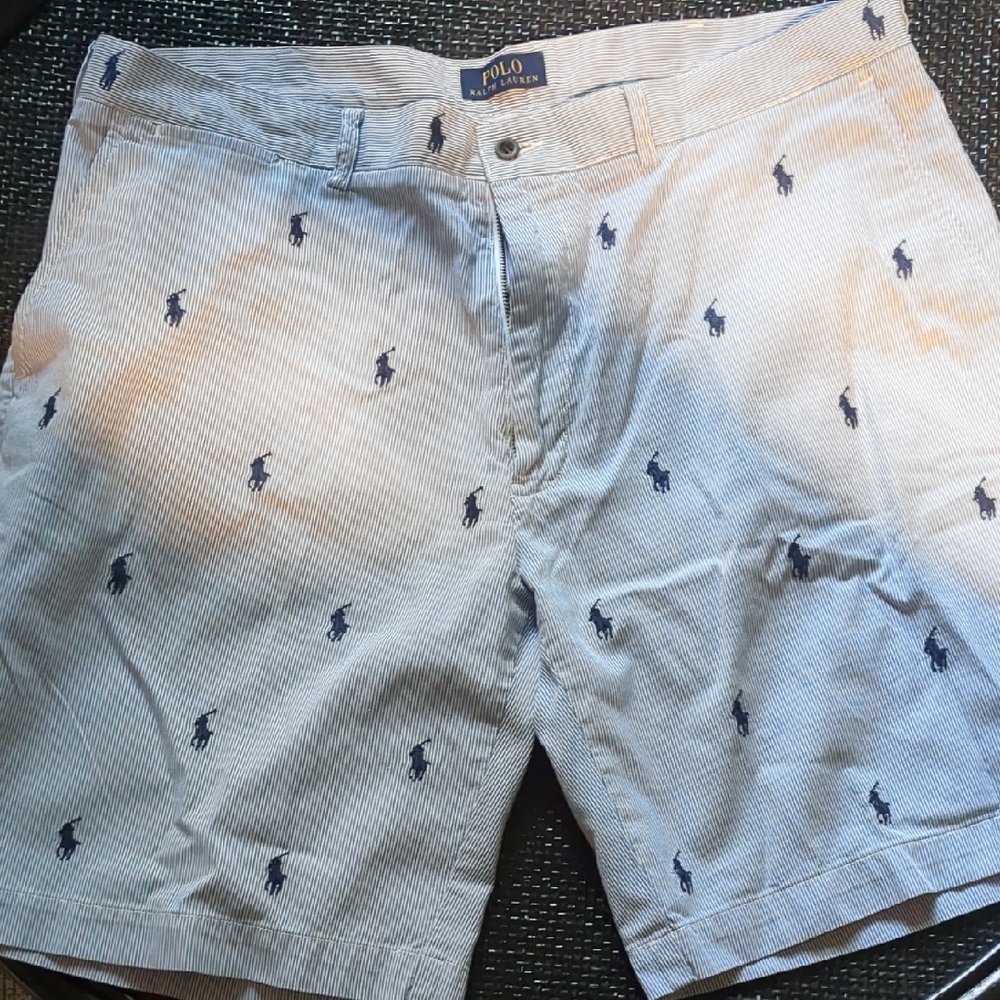 Polo by Ralph Lauren Men's Striped White Shorts